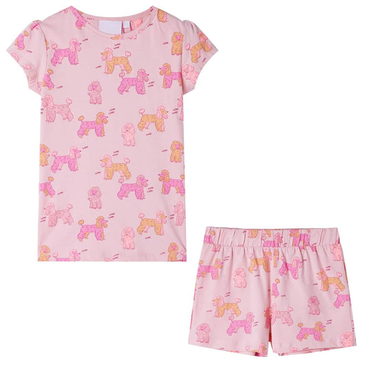 Kids' Pyjamas with Short Sleeves Light Pink 116