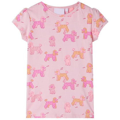 Kids' Pyjamas with Short Sleeves Light Pink 128