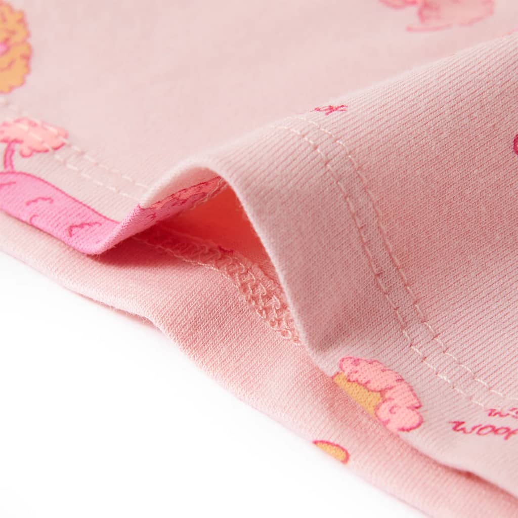 Kids' Pyjamas with Short Sleeves Light Pink 128