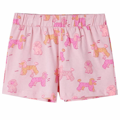 Kids' Pyjamas with Short Sleeves Light Pink 140