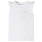 Kids' T-shirt with Ruffle Sleeves White 92