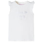 Kids' T-shirt with Ruffle Sleeves White 140