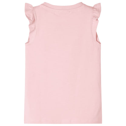 Kids' T-shirt with Ruffle Sleeves Light Pink 104