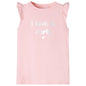 Kids' T-shirt with Ruffle Sleeves Light Pink 116