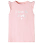 Kids' T-shirt with Ruffle Sleeves Light Pink 128