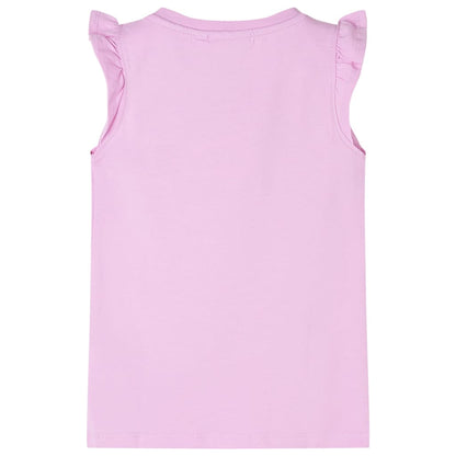 Kids' T-shirt with Ruffle Sleeves Lila 116