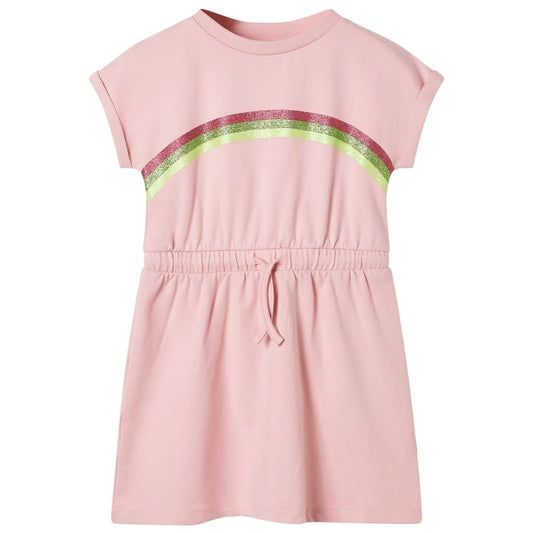 Kids' Dress with Drawstring Light Pink 92