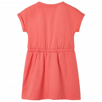 Kids' Dress with Drawstring Coral 92