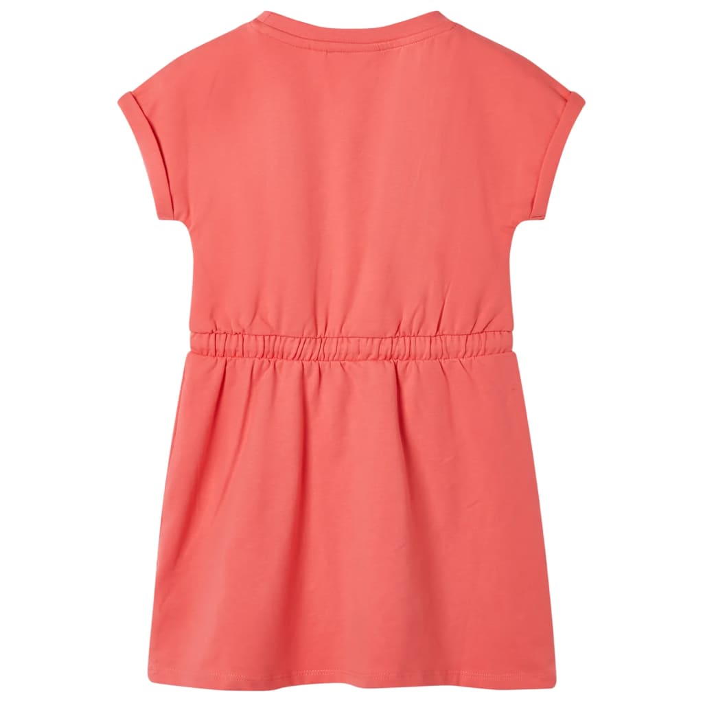 Kids' Dress with Drawstring Coral 104