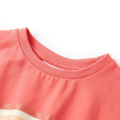 Kids' Dress with Drawstring Coral 104