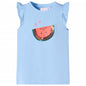 Kids' T-shirt with Ruffle Sleeves Light Blue 92