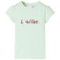 Kids' T-shirt with Cap Sleeves Soft Green 128