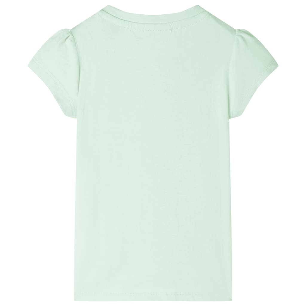 Kids' T-shirt with Cap Sleeves Soft Green 128