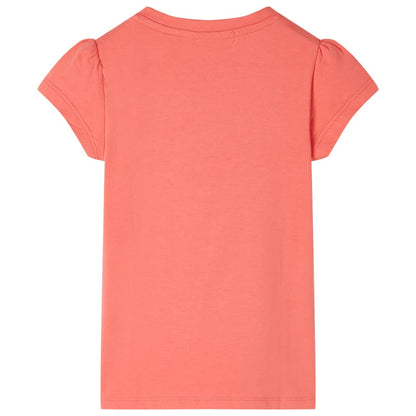 Kids' T-shirt with Cap Sleeves Coral 92