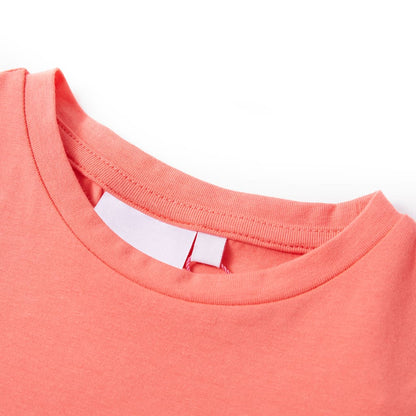 Kids' T-shirt with Cap Sleeves Coral 92