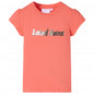 Kids' T-shirt with Cap Sleeves Coral 104