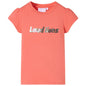 Kids' T-shirt with Cap Sleeves Coral 116