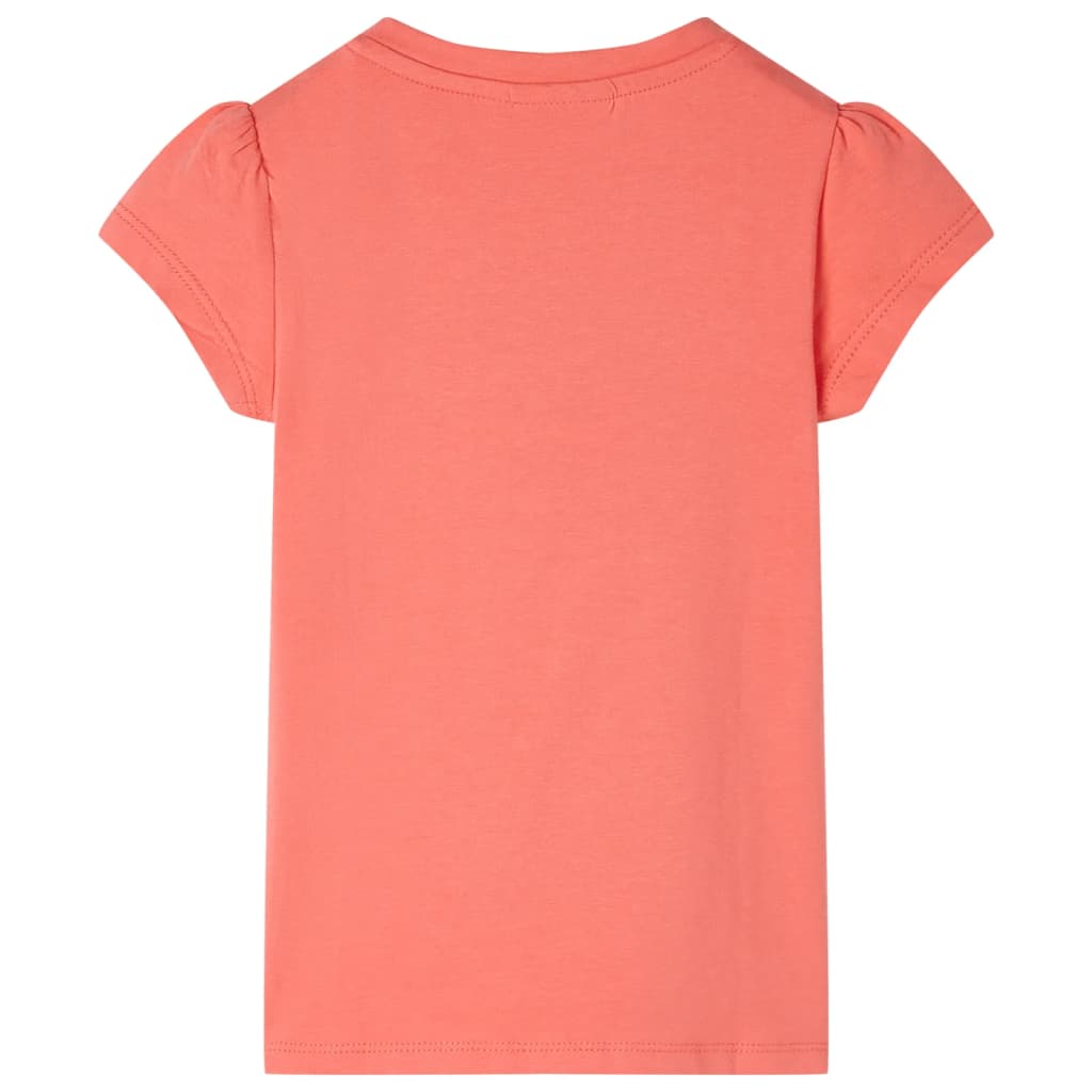 Kids' T-shirt with Cap Sleeves Coral 116