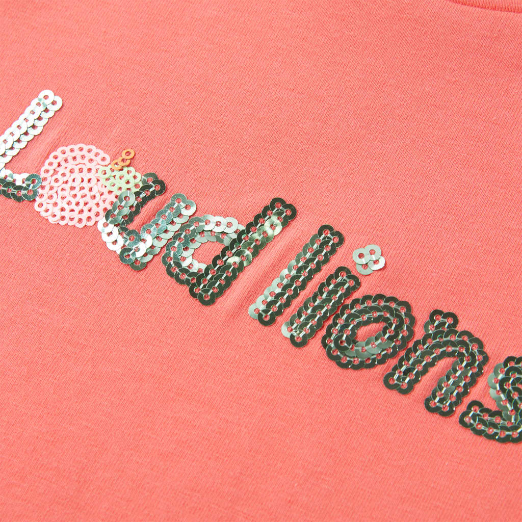 Kids' T-shirt with Cap Sleeves Coral 128