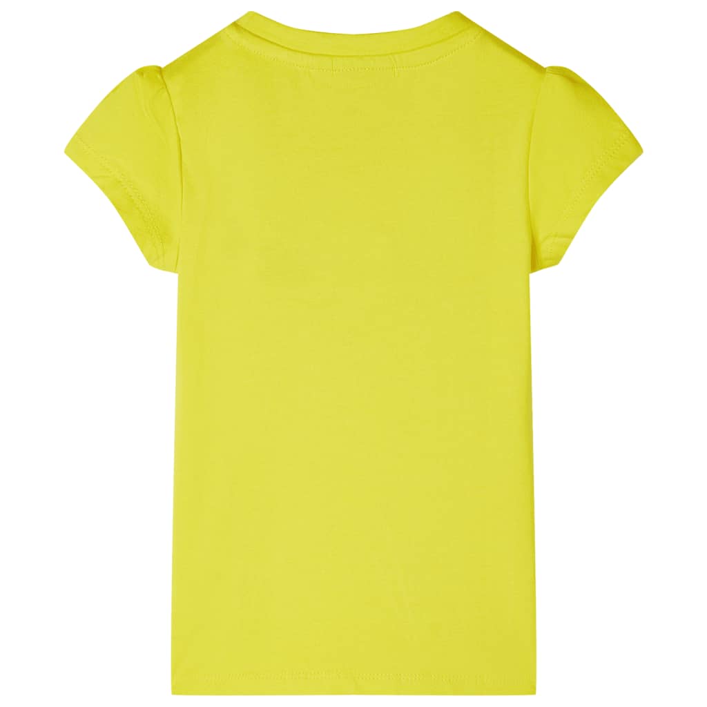 Kids' T-shirt with Cap Sleeves Bright Yellow 92