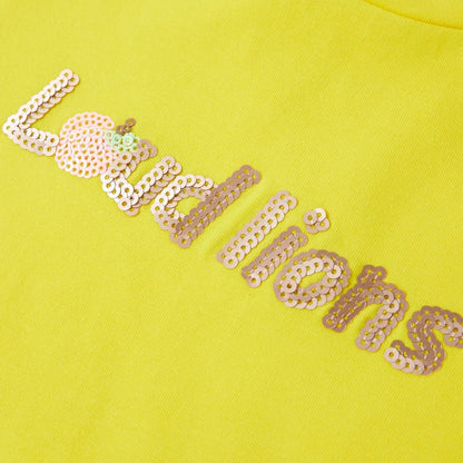 Kids' T-shirt with Cap Sleeves Bright Yellow 116