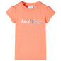 Kids' T-shirt with Cap Sleeves Neon Orange 92