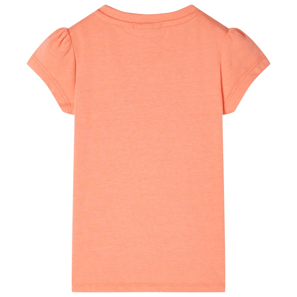 Kids' T-shirt with Cap Sleeves Neon Orange 92