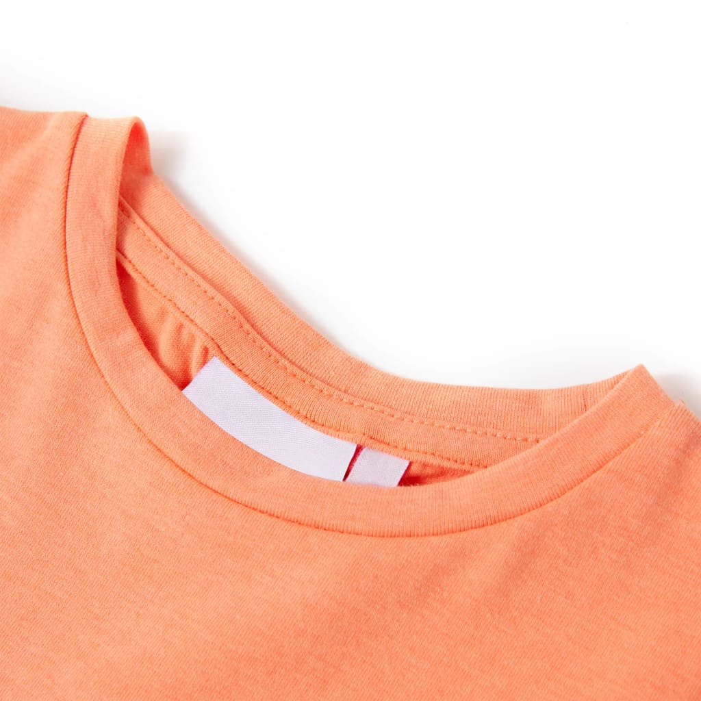 Kids' T-shirt with Cap Sleeves Neon Orange 92