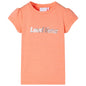 Kids' T-shirt with Cap Sleeves Neon Orange 104