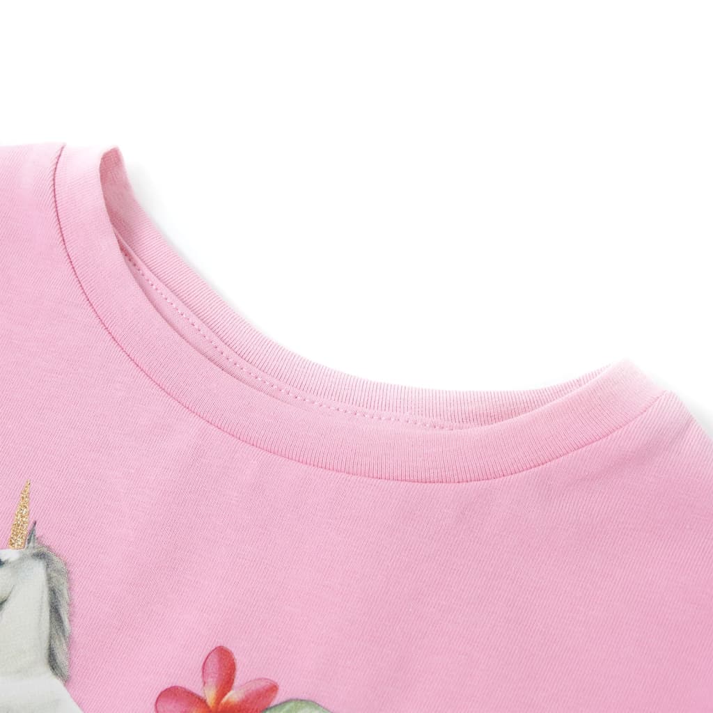 Kids' T-shirt with Short Sleeves Bright Pink 92