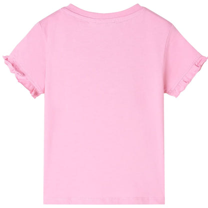 Kids' T-shirt with Short Sleeves Bright Pink 104