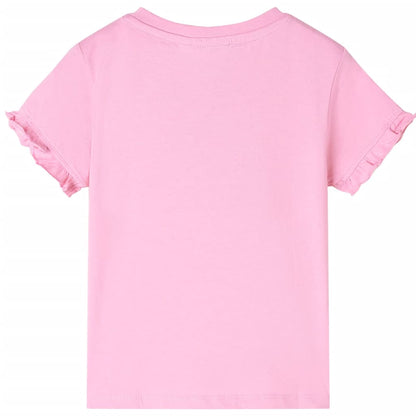 Kids' T-shirt with Short Sleeves Bright Pink 128