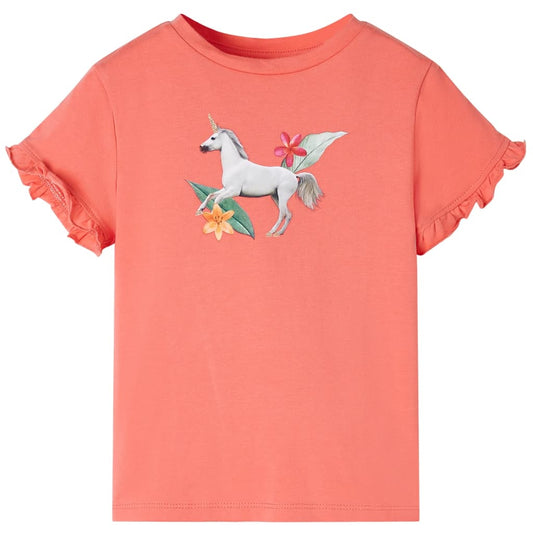 Kids' T-shirt with Short Sleeves Coral 104