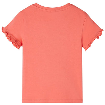 Kids' T-shirt with Short Sleeves Coral 116