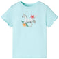 Kids' T-shirt with Short Sleeves Light Aqua 92