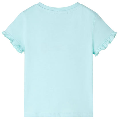 Kids' T-shirt with Short Sleeves Light Aqua 92