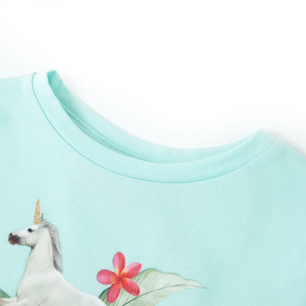 Kids' T-shirt with Short Sleeves Light Aqua 92