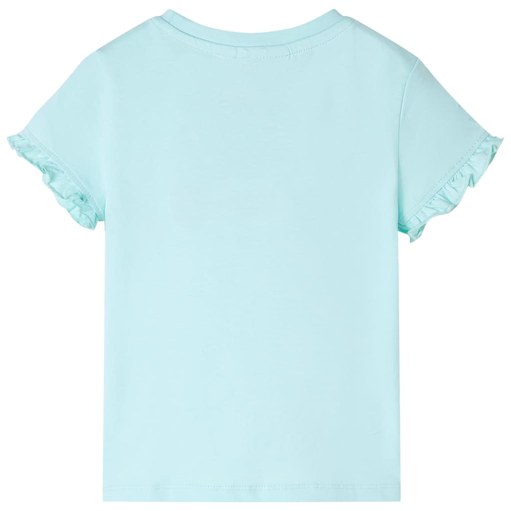 Kids' T-shirt with Short Sleeves Light Aqua 104