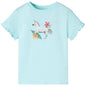 Kids' T-shirt with Short Sleeves Light Aqua 140