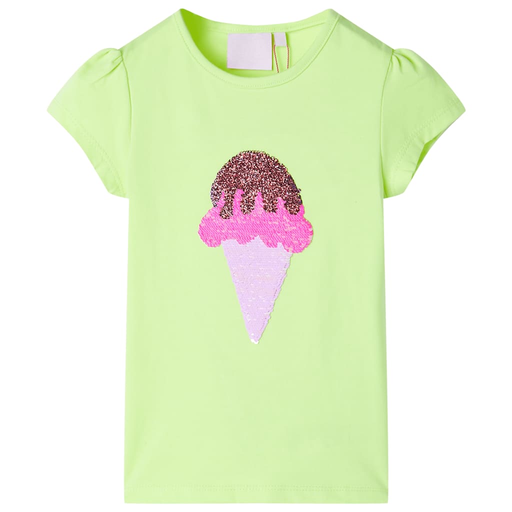 Kids' T-shirt Neon Yellow 104