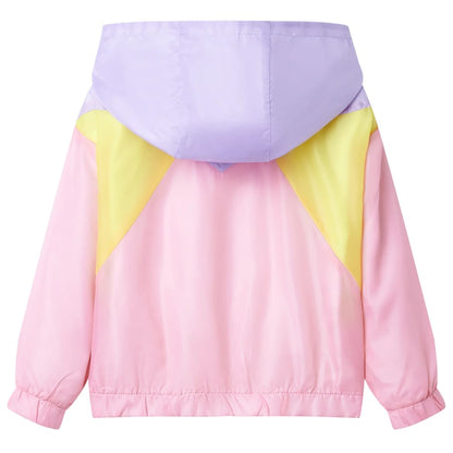 Kids' Hooded Jacket with Zip Multicolour 116