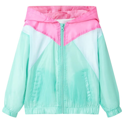 Kids' Hooded Jacket with Zip Multicolour 104