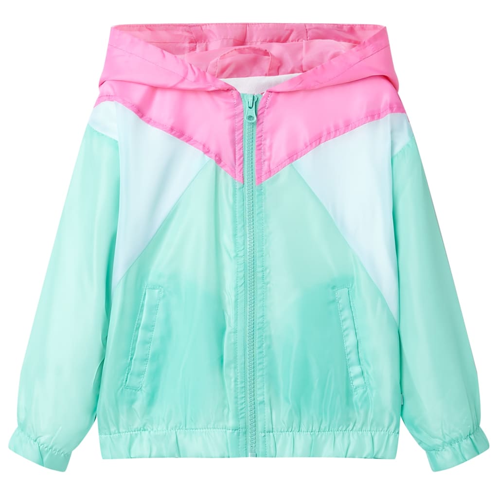 Kids' Hooded Jacket with Zip Multicolour 116