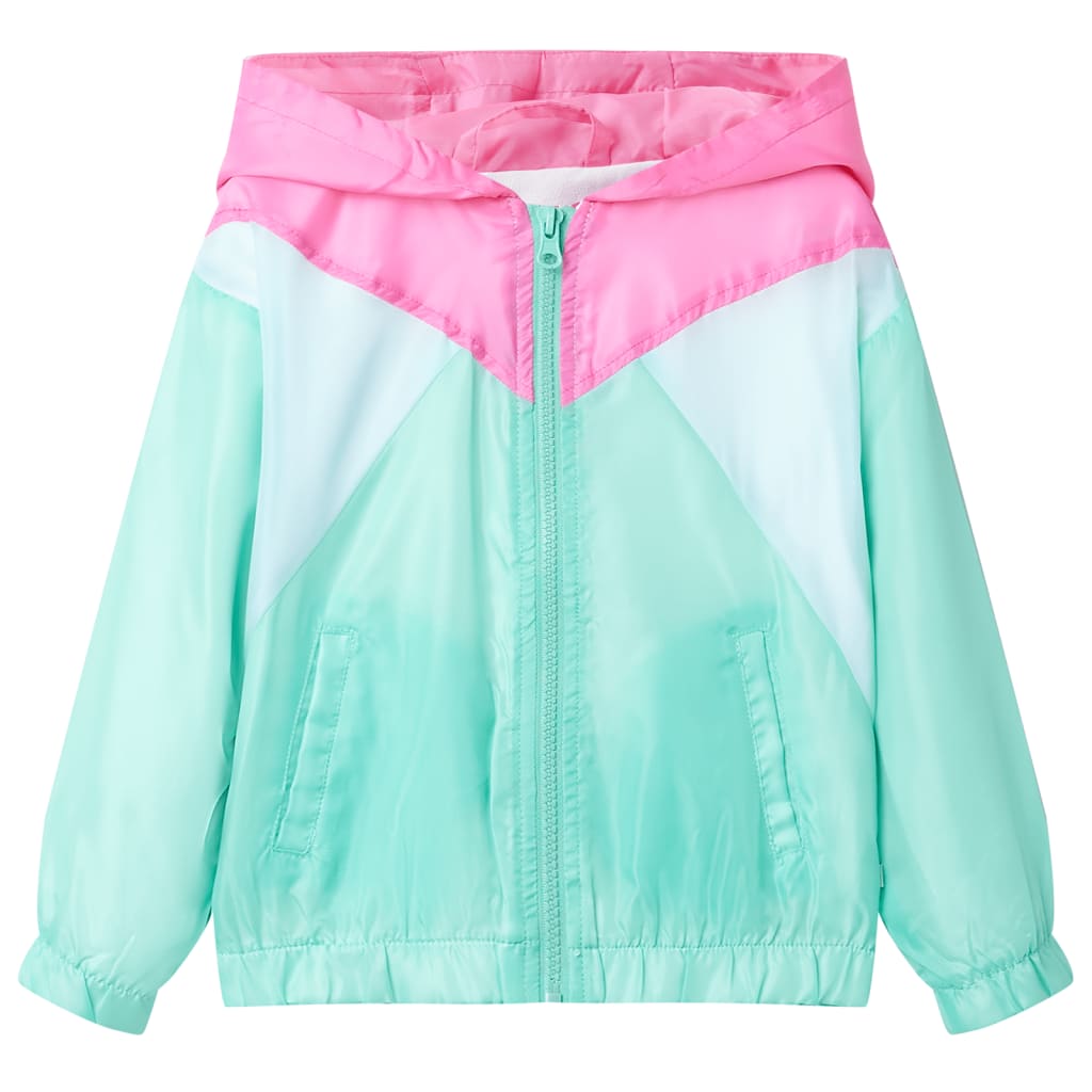 Kids' Hooded Jacket with Zip Multicolour 140