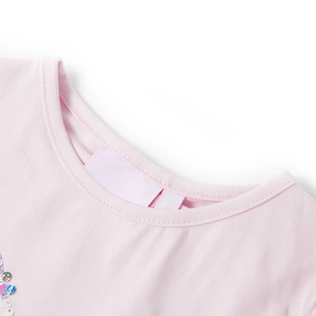 Kids' T-shirt with Cap Sleeves Soft Pink 92