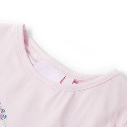 Kids' T-shirt with Cap Sleeves Soft Pink 92