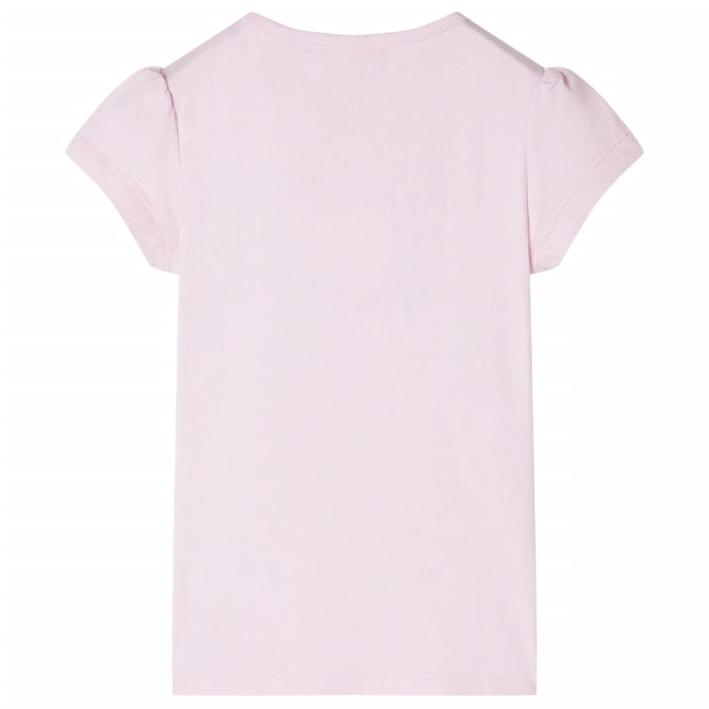 Kids' T-shirt with Cap Sleeves Soft Pink 104