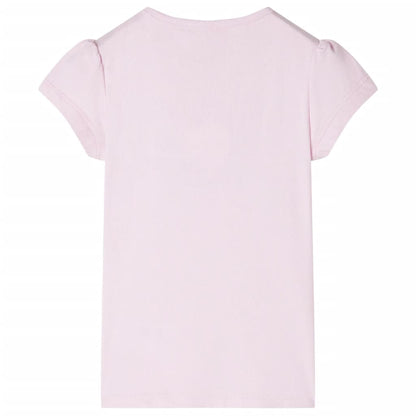 Kids' T-shirt with Cap Sleeves Soft Pink 104