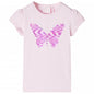 Kids' T-shirt with Cap Sleeves Soft Pink 128