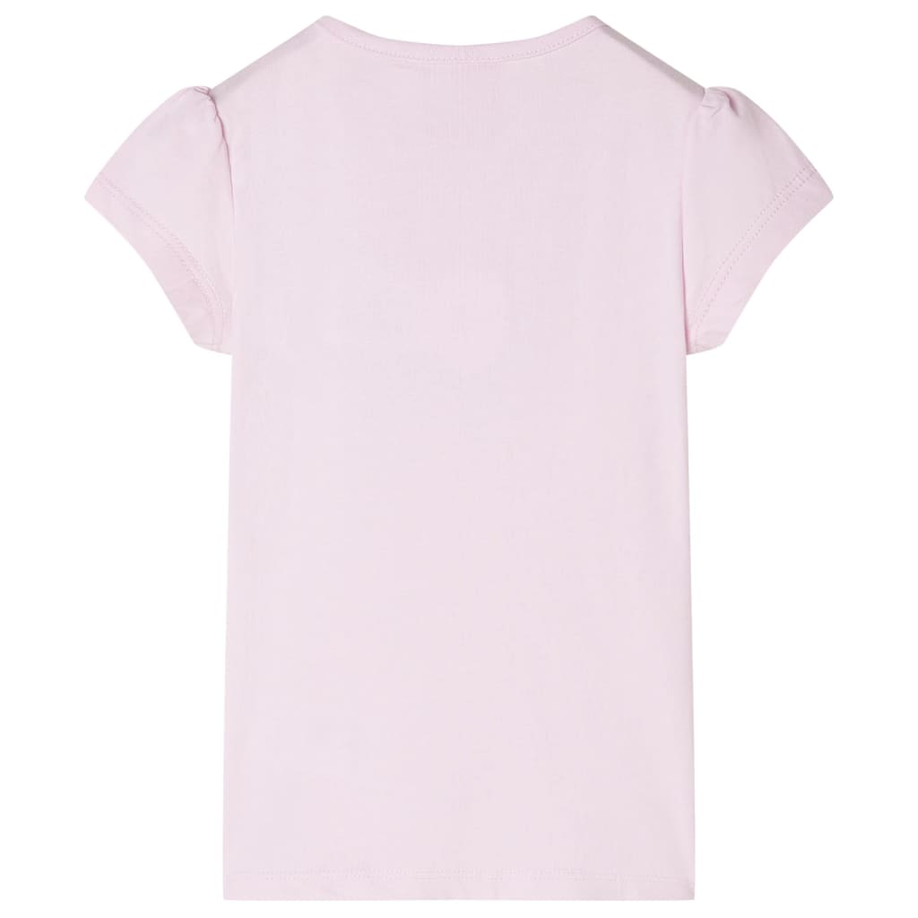 Kids' T-shirt with Cap Sleeves Soft Pink 128